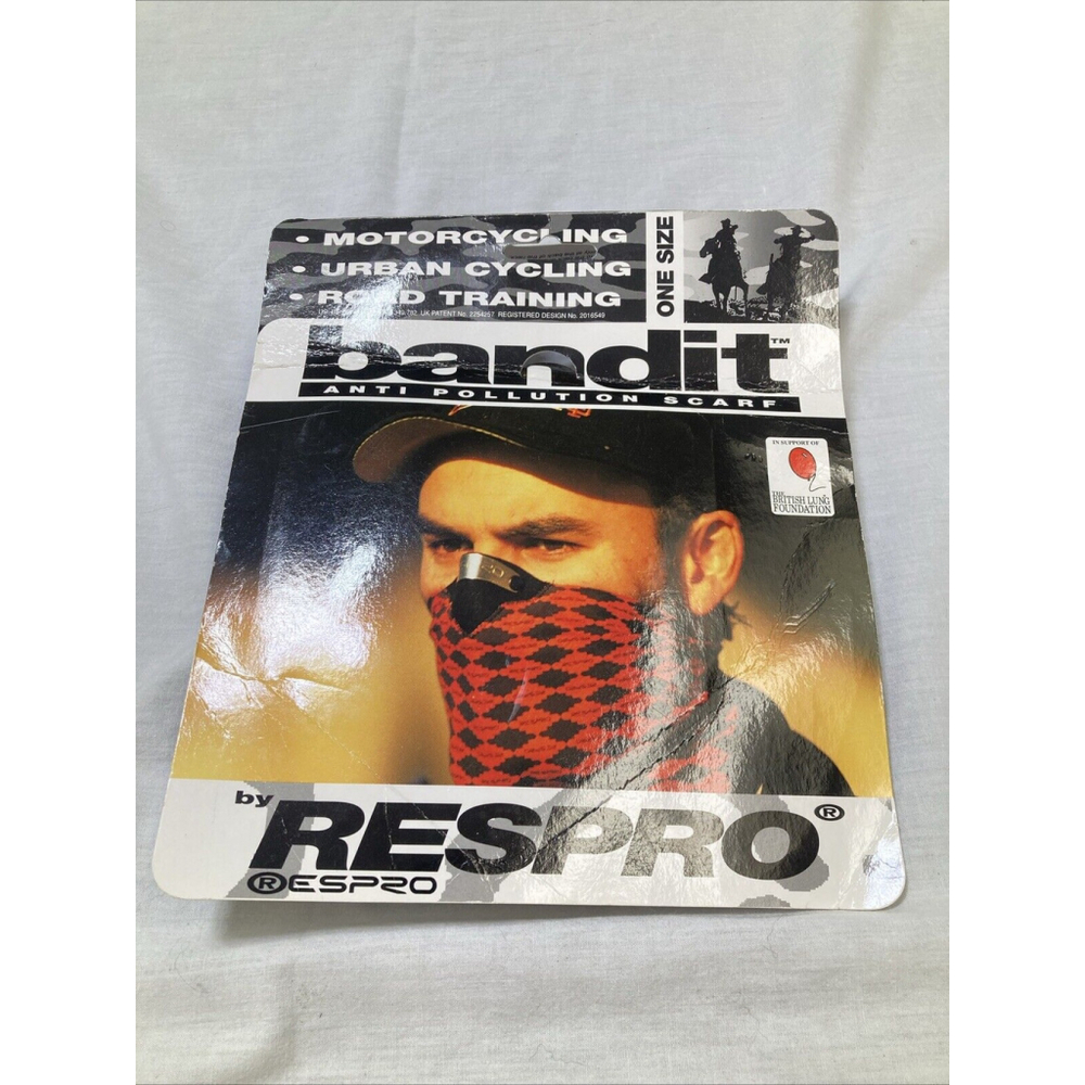 Respro Bandit Bicycle Motor Cycle Bike Scarf Black Diamond Bandana Mask Biker 🔥
